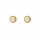 BOUCLES PUCES D'OREILLES CARTIER D'AMOUR OR JAUNE 18K 2 DIAMANTS BRILLANTS 3100€