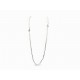 COLLIER CHANEL SAUTOIR LOGOS CC ET PERLES 99-106CM METAL ARGENTE NECKLACE 1900€