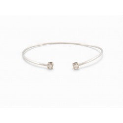 BRACELET DINH VAN 308215 LE CUBE DIAMANT PM 15 OR BLANC 18K 0.14CT BANGLE 2810€