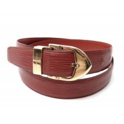 CEINTURE LOUIS VUITTON CUIR EPI MARRON 