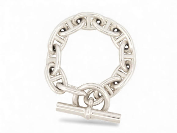 bracelet hermes chaine d'ancre tgm 12 maillons 16.5 cm