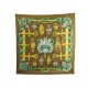 VINTAGE FOULARD HERMES FERRONNERIE LATHAM CARRE 90 SOIE MARRON SILK SCARF 530€