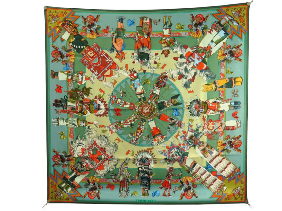 foulard hermes kachinas kermit oliver carre 90