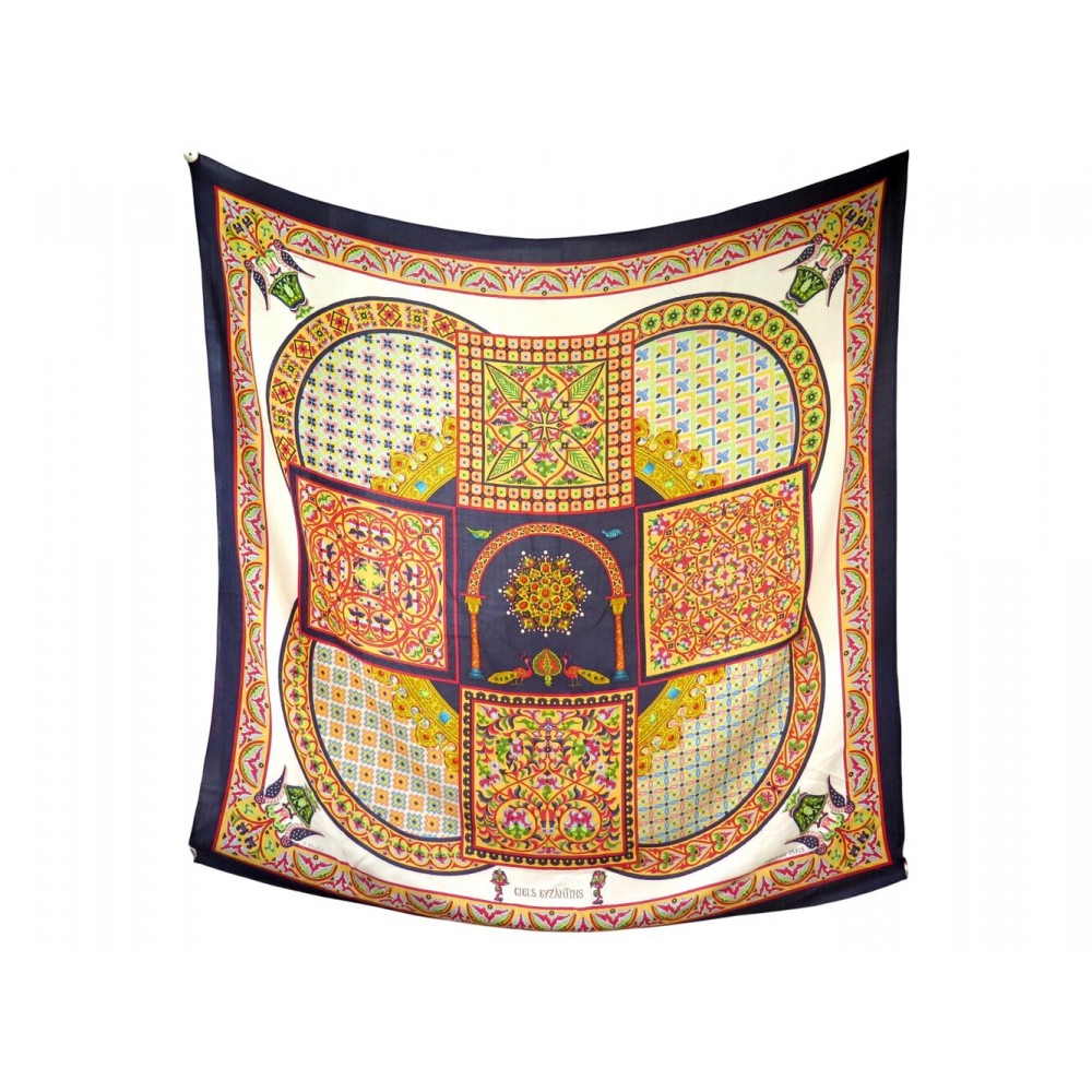 CHALE HERMES CIELS BYZANTINS CARRE 140 EN CACHEMIRE & SOIE CASHMERE SHAWL 1260€