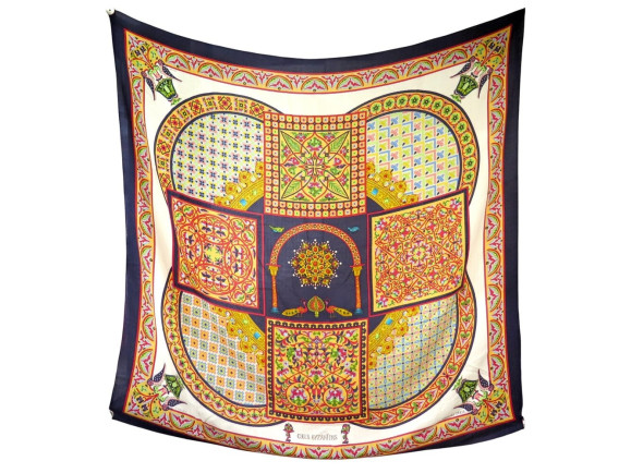chale hermes ciels byzantins carre 140 en cachemire
