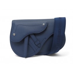 NEUF SAC DIOR MESSENGER SADDLE HOMME 1ADPO095YMJ CUIR BLEU BANDOULIERE BAG 2350€