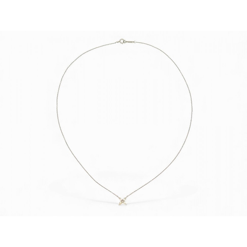 NEUF COLLIER TIFFANY & CO VICTORIA FLEUR DIAMANTS 0.32CT PLATINE NECKLACE 6500€