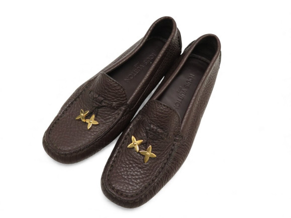 chaussures louis vuitton mocassins 36.5 en cuir