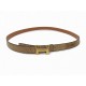 VINTAGE CEINTURE HERMES BOUCLE H 18MM T75 EN CUIR DE LEZARD BEIGE LIZARD BELT