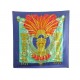 FOULARD HERMES MEXIQUE 1ERE EDITION 1985 LATHAM CARRE 90 SOIE VERTE SCARF 530€