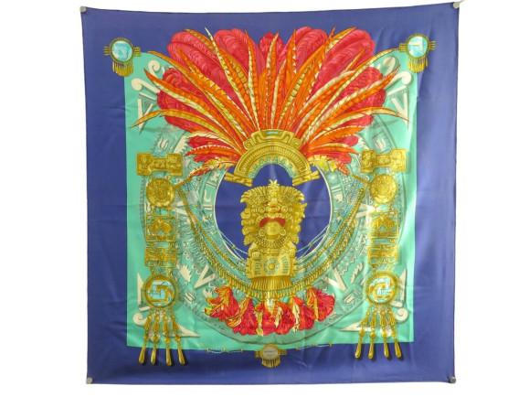 foulard hermes mexique 1ere edition 1985 latham carre