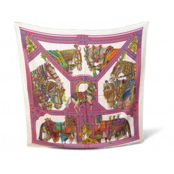 CHALE HERMES LA DANSE DU CHEVAL MARWARI FAIVRE CACHEMIRE SOIE 140CM SHAWL 1260€