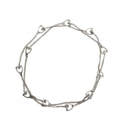 RARE VINTAGE COLLIER HERMES SAUTOIR ETRIER GAETAN DE PERCIN ARGENT 800 NECKLACE