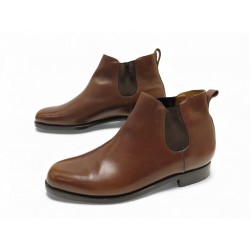 VINTAGE CHAUSSURES JM WESTON 700 BOTTINES CHELSEA 7D 41 CUIR MARRON BOOTS 995€
