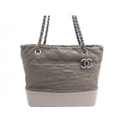 SAC A MAIN CHANEL GABRIELLE EN CUIR IRIDESCENT MATELASSE TAUPE HAND BAG 5500€