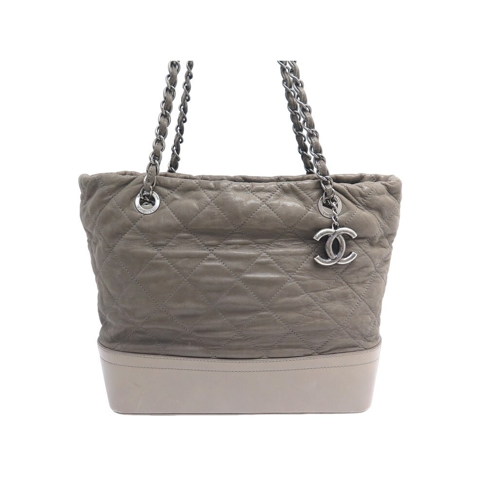 SAC A MAIN CHANEL GABRIELLE EN CUIR IRIDESCENT MATELASSE TAUPE HAND BAG 5500€