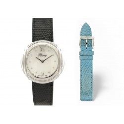 NEUF MONTRE POIRAY RIVE DROITE 81540 31MM ACIER QUARTZ + BRACELET WATCH 2380€