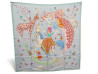 foulard hermes story jonathan burton soie bleu