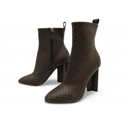 NEUF CHAUSSURES BOTTINES LOUIS VUITTON SILHOUETTE 37 MONOGRAM MINI BOOTS 1400€