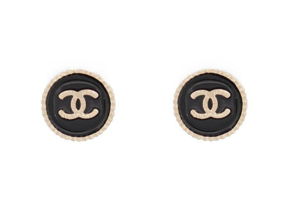  boucles d'oreilles chanel logo cc rondes puces