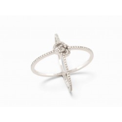 NEUF BAGUE GUCCI GG RUNNING 7MM EN OR BLANC 18K 108 DIAMANTS T51 RING NEW 3100€