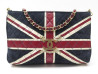 rare sac a main chanel union jack logo cc en velours