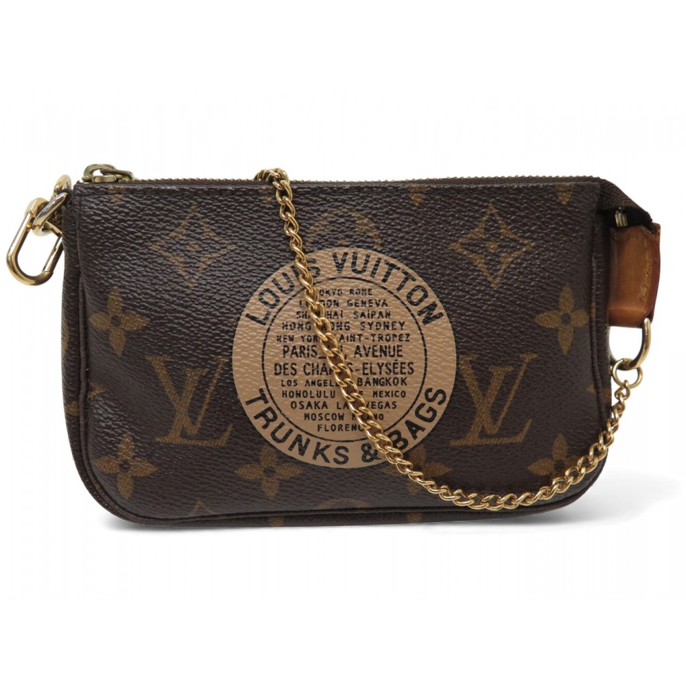 SAC A MAIN LOUIS VUITTON MINI POCHETTE ACCESSOIRES TRUNKS MONOGRAM M60153 620€