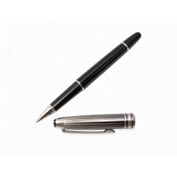 STYLO ROLLER MONTBLANC MEISTERSTUCK SOLITAIRE DOUE RESINE ET PLATINIUM PEN 645€