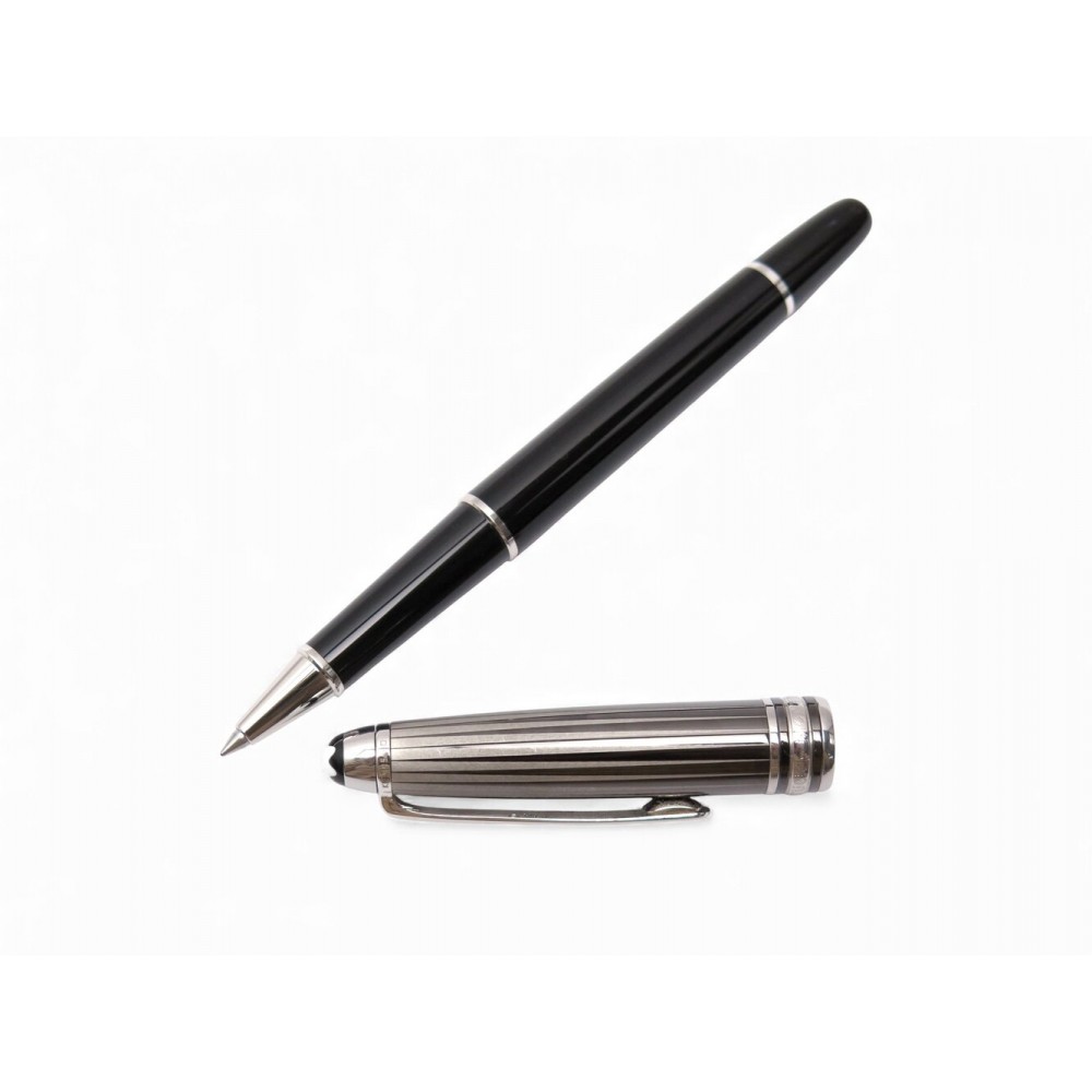 STYLO ROLLER MONTBLANC MEISTERSTUCK SOLITAIRE DOUE RESINE ET PLATINIUM PEN 645€