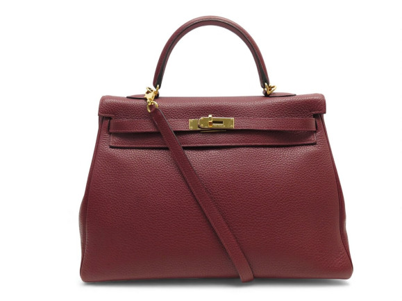 sac a main hermes kelly 35 en cuir taurillon clemence