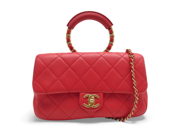 sac a main chanel loop as1358 fermoir timeless cuir
