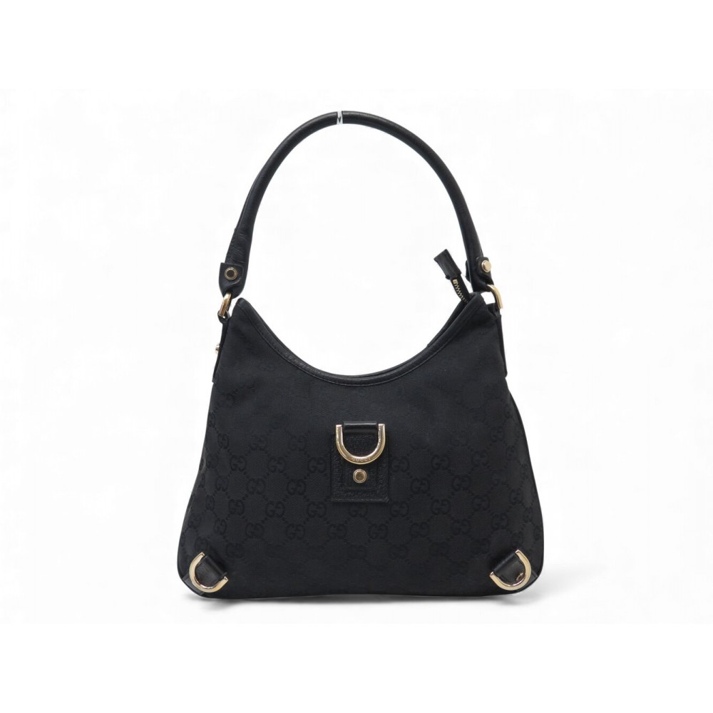 SAC A MAIN GUCCI ABBEY 130738 EN TOILE NOIRE GUCCISSIMA MONOGRAMME GG BAG 2500€