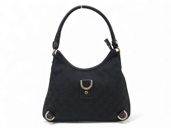 sac a main gucci abbey 130738 en toile noire