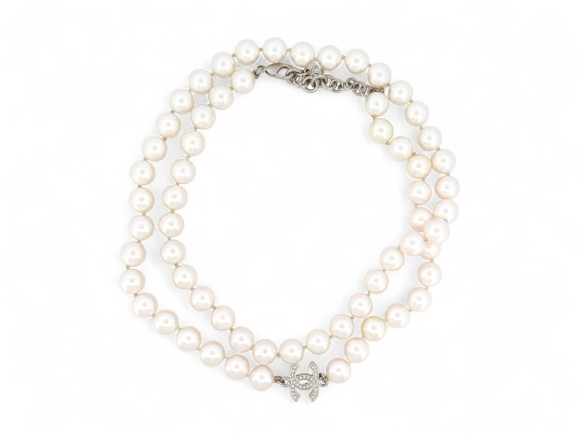  collier chanel sautoir 2023 logo cc en perles