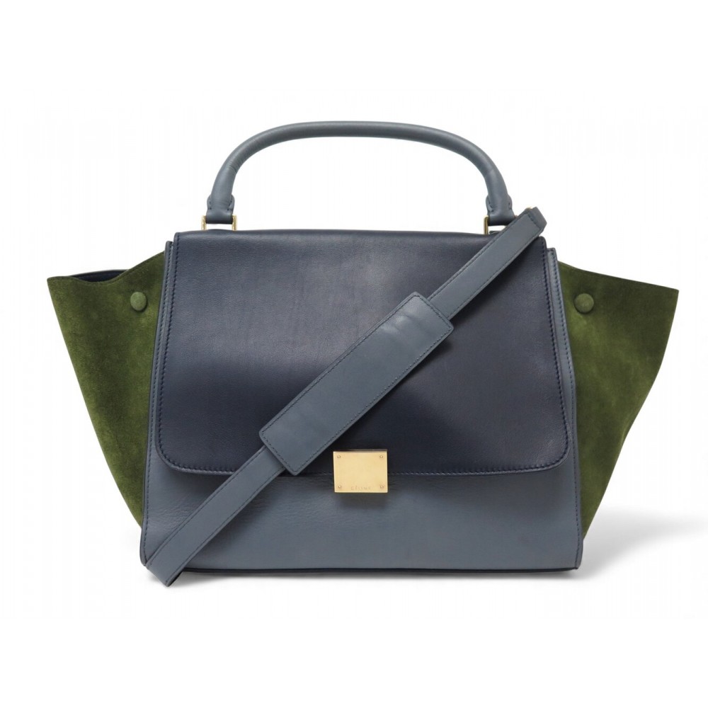 SAC A MAIN CELINE TRAPEZE MM 169543PTA CUIR ET DAIM BANDOULIERE HAND BAG 2500€