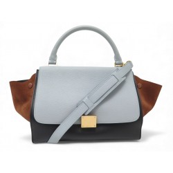 SAC A MAIN CELINE TRAPEZE SMALL 174683VTI CUIR & DAIM BANDOULIERE HAND BAG 2200€
