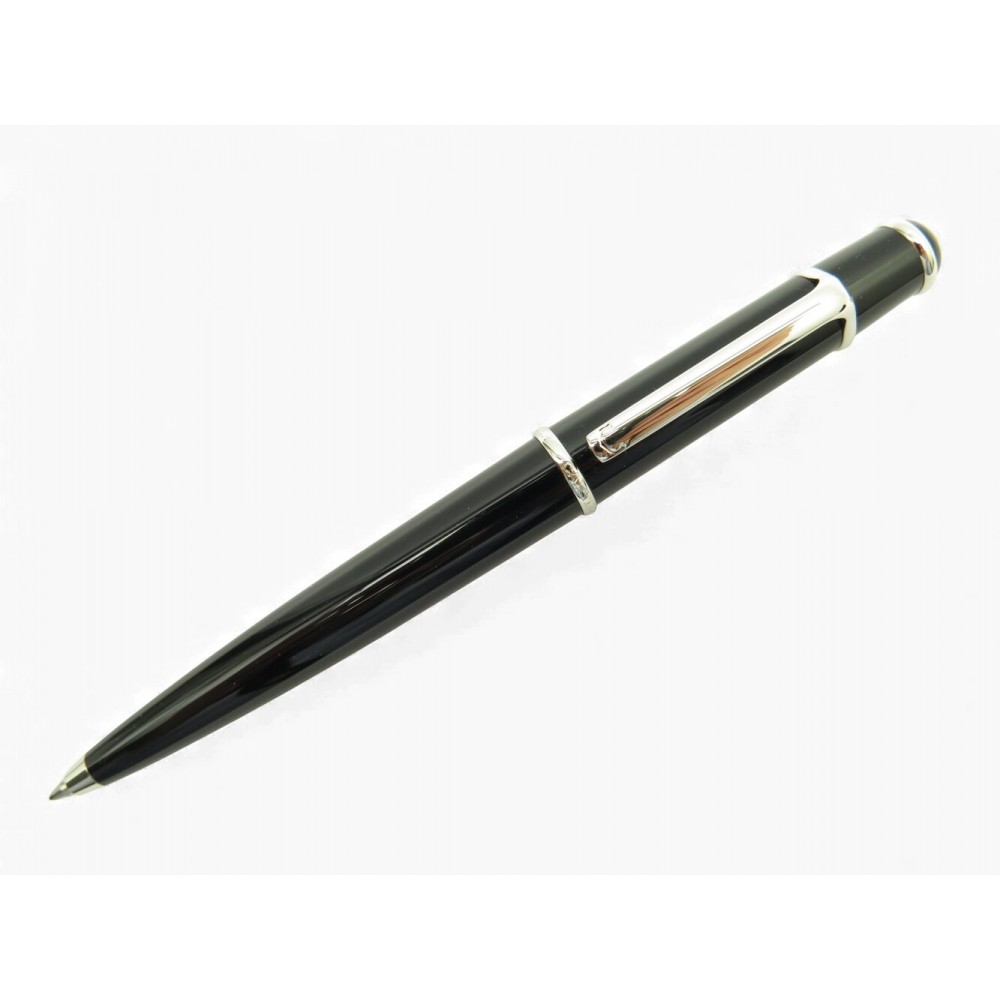 NEUF STYLO BILLE CARTIER DIABOLO ST180010 NOIR & PALLADIE NEW BALLPOINT PEN 520€