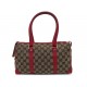 VINTAGE SAC A MAIN GUCCI BOSTON 0851 TOILE MONOGRAMME GG ROUGE BEIGE BAG 1650€