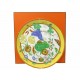 PLAT A TARTE HERMES LA SIESTA EN PORCELAINE JAUNE DIAM 31 CM WHITE PIE DISH 395€