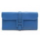 NEUF SAC A MAIN HERMES POCHETTE JIGE ELAN 29 EN CUIR BLEU POUCH HAND BAG 3500€