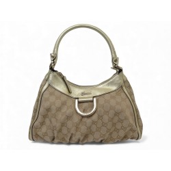 VINTAGE SAC A MAIN GUCCI ABBEY TOILE GG SUPREME PORTE EPAULE HAND BAG 1350€