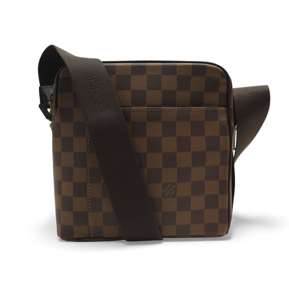 NEUF SACOCHE LOUIS VUITTON OLAV PM N41442 TOILE DAMIER EBENE BANDOULIERE 1590€
