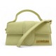 NEUF SAC A MAIN LE BAMBINO 213BA006 CUIR GRAINE LIGHT YELLOW PURSE HAND BAG 620€