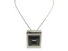 collier hermes pendentif medor pierre noir chaine