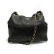 SAC A MAIN PRADA CABAS EN CUIR NOIR BANDOULIERE CHAINE METAL DORE HAND BAG 3800€