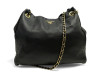 sac a main prada cabas en cuir noir bandouliere chaine