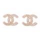 NEUF BOUCLES D'OREILLES CHANEL LOGO CC MATELASSE DORE STRASS BOITE EARRINGS 650€