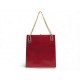 NEUF SAC A MAIN VALENTINO COLLECTION CUIR DE LEZARD ROUGE CHAINE METAL DORE BAG