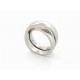 NEUF BAGUE CARTIER NOUVELLE VAGUE EN OR BLANC 18K 15.7GR T53 WHITE GOLD RING