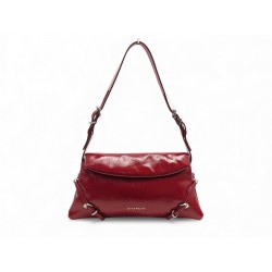 NEUF SAC A MAIN GIVENCHY P'TIT VOYOU PILLOW EN CUIR VERNIS ROUGE HAND BAG 1950€